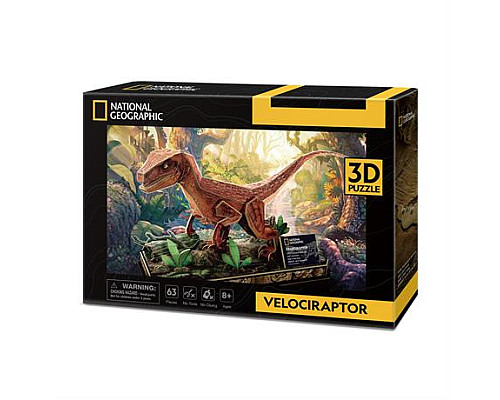 3D пазл CubicFun National Geographic Dino Велоцираптор (DS1053h)