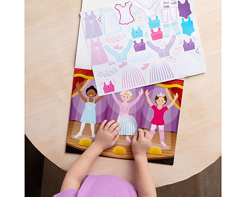 Набір багаторазових наліпок Spin Master Одягни ляльку Melissa and Doug
