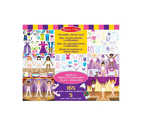 Набір багаторазових наліпок Spin Master Одягни ляльку Melissa and Doug