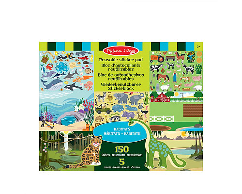 Набір багаторазових наліпок Spin Master Середовище проживання тварин Melissa and Doug