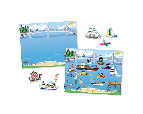 Набір багаторазових наліпок Spin Master Транспорт Melissa and Doug