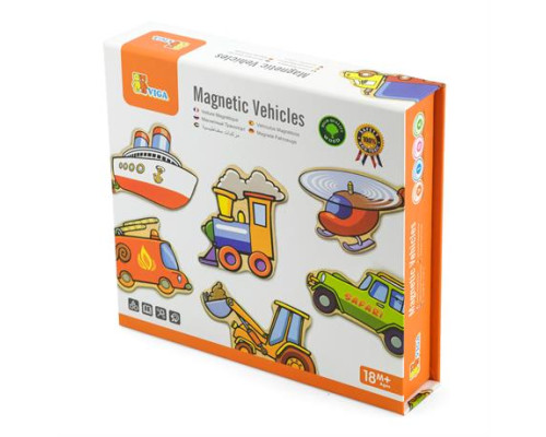 Набір магнітів Viga Toys Транспорт, 20 шт. (58924N)