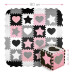 Пазл з манежем MD03 KID'S PLAYPEN PINK HEARTS 140x140CM  NILS FUN 36 елементів