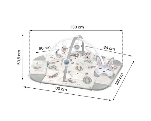 Розвивальний килимок 100 х 100 см Повітряні кулі Nukido