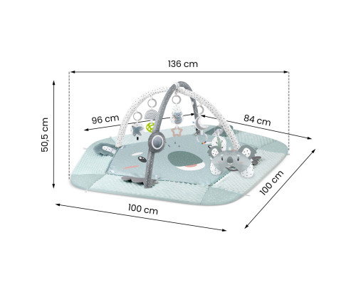 Розвивальний килимок 136 x 136 см Коала Nukido