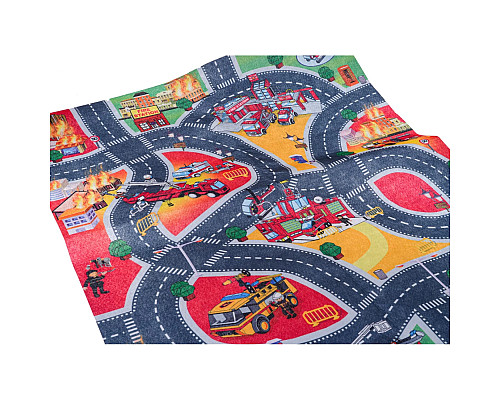 Килимок «Пожежна бригада» + набір м'яких машинок