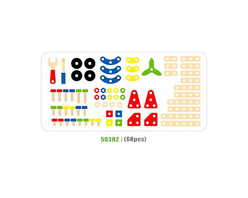 Дерев'яний конструктор Viga Toys 68 ел. (50382) Дерев'яний конструктор Viga Toys 68 ел. (50382)
