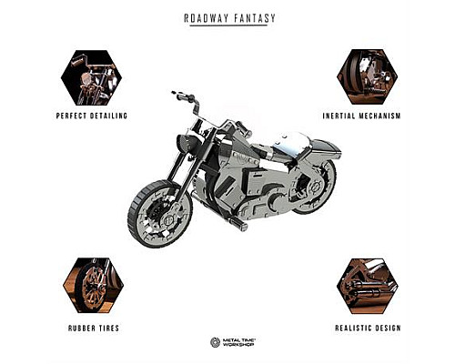 Колекційна модель-конструктор Metal Time Harley Davidson Roadway Fantasy Мотоцикл механічний (MT012) Колекційна модель-конструктор Metal Time Harley Davidson Roadway Fantasy Мотоцикл механічний (MT012)