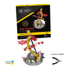 Колекційна модель-конструктор Metal Time Sun Chaser Dragon Stand Clock Сонячний годинник (MT025)