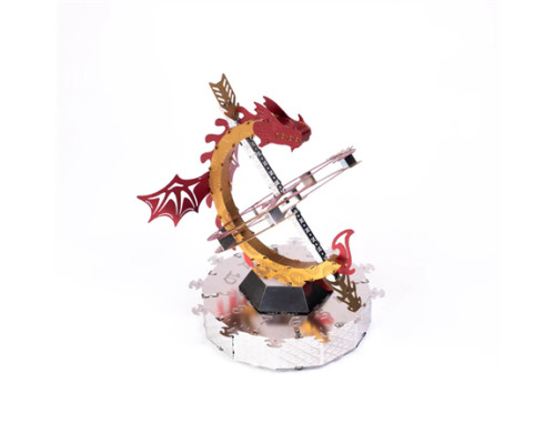 Колекційна модель-конструктор Metal Time Sun Chaser Dragon Stand Clock Сонячний годинник (MT025)