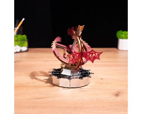 Колекційна модель-конструктор Metal Time Sun Chaser Dragon Stand Clock Сонячний годинник (MT025)