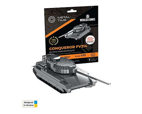 Колекційна модель-конструктор Metal Time World of Tanks танк Conqueror FV214 (MT069) Колекційна модель-конструктор Metal Time World of Tanks танк Conqueror FV214 (MT069)