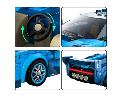 Дитячий конструктор Спортивний автомобільний  336 ел. Синій ZKL.27001