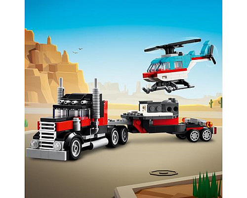 Конструктор LEGO Creator Бортова вантажівка з гелікоптером 270 деталей (31146)