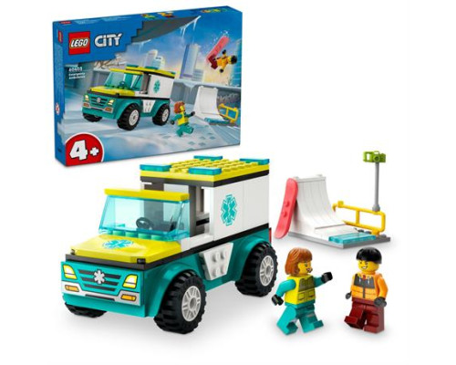 Конструктор LEGO City Карета швидкої допомоги й сноубордист 79 ел. (60403)