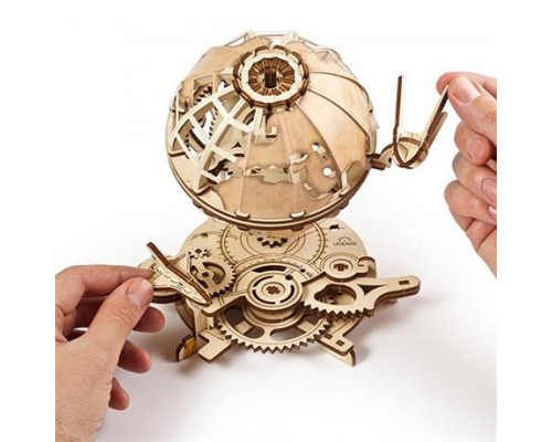 Дерев'яний механічний 3D конструктор Ugears Глобус (70128)