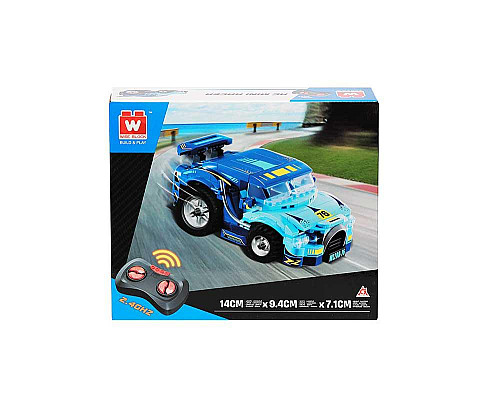 Дитячий конструктор Alpha Гоночне авто міні на дистанційному керуванні 269 ел, синьо-чорний