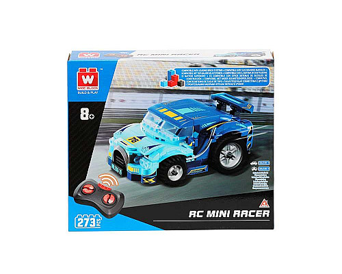 Дитячий конструктор Alpha Гоночне авто міні на дистанційному керуванні 269 ел, синьо-чорний