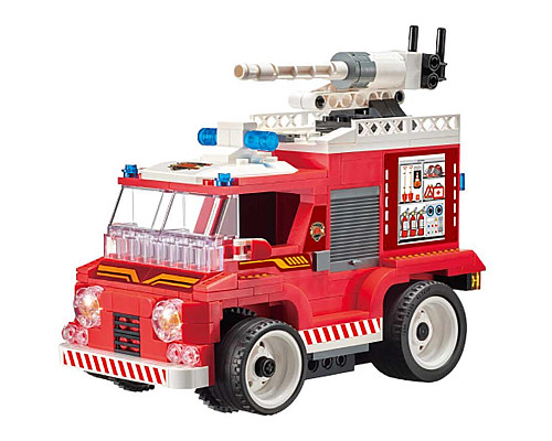 Дитячий конструктор Alpha Рятувальна машина на дистанційному керуванні 296 ел, червоно-біла