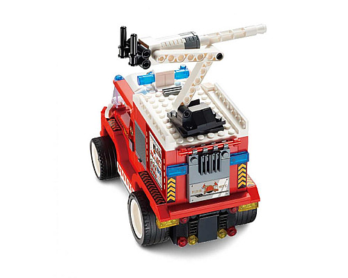 Дитячий конструктор Alpha Рятувальна машина на дистанційному керуванні 296 ел, червоно-біла