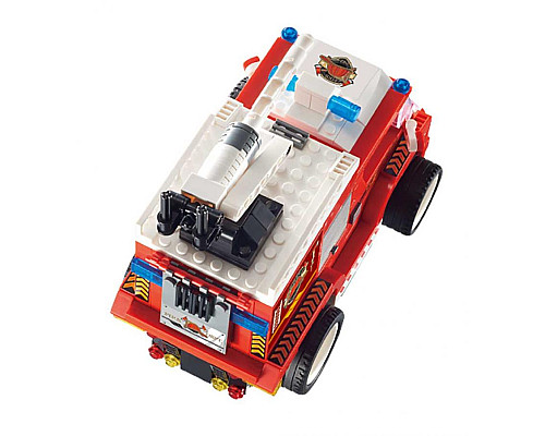 Дитячий конструктор Alpha Рятувальна машина на дистанційному керуванні 296 ел, червоно-біла