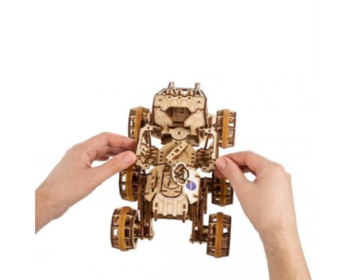 Дерев'яний механічний 3D конструктор Ugears Пілотований марсохід (70206)