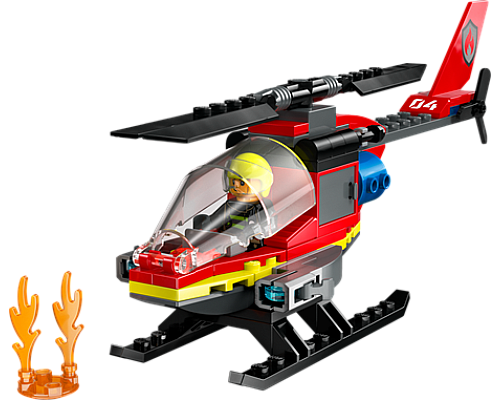Конструктор LEGO City Пожежний рятувальний гелікоптер 85 деталей (60411)
