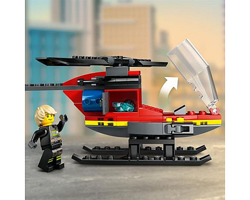 Конструктор LEGO City Пожежний рятувальний гелікоптер 85 деталей (60411)