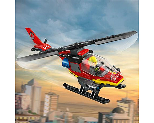 Конструктор LEGO City Пожежний рятувальний гелікоптер 85 деталей (60411)