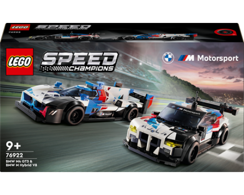 Конструктор LEGO Speed Champions Автомобілі для перегонів BMW M4 GT3 і BMW M Hybrid V8 676 ел. (76922)