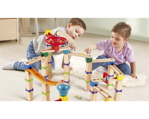 Конструктор-лабіринт Hape Marble Run Трюки та повороти 129 ел. (E1100)