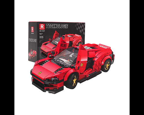 Дитячий конструктор Reobrix 11027 Спортивний автомобіль 306 ел, червоний