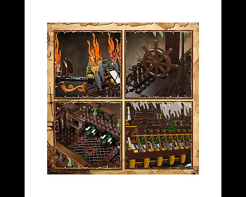 Дитячий конструктор Ramiz 13197 Піратський корабель 4364 ел, різнокольоровий