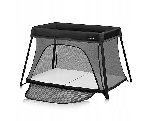 Ліжечко-манеж Lionelo ALICE BLACK 110,5 х 74,5 х 68 см - чорний