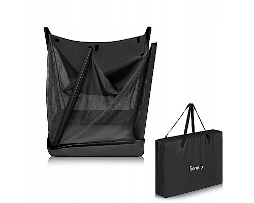 Ліжечко-манеж Lionelo ALICE BLACK 110,5 х 74,5 х 68 см - чорний