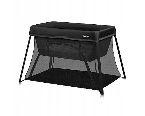 Ліжечко-манеж Lionelo ALICE BLACK 110,5 х 74,5 х 68 см - чорний