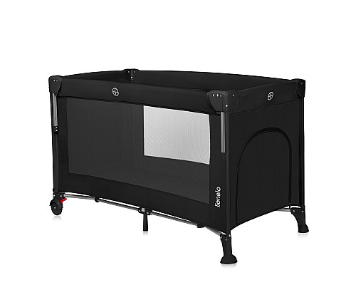 Ліжечко-манеж Lionelo ELLEN BLACK CARBON 125,5 х 65,5 х 77,8 см - чорний