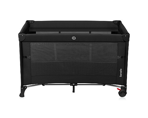 Ліжечко-манеж Lionelo ELLEN BLACK CARBON 125,5 х 65,5 х 77,8 см - чорний