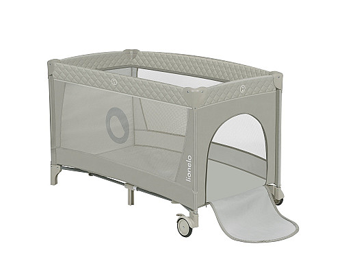 Ліжечко-манеж Lionelo FLOWER  CAPPUCCINO 84 х 125 х 41 см - сірий