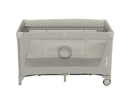 Ліжечко-манеж Lionelo FLOWER  CAPPUCCINO 84 х 125 х 41 см - сірий