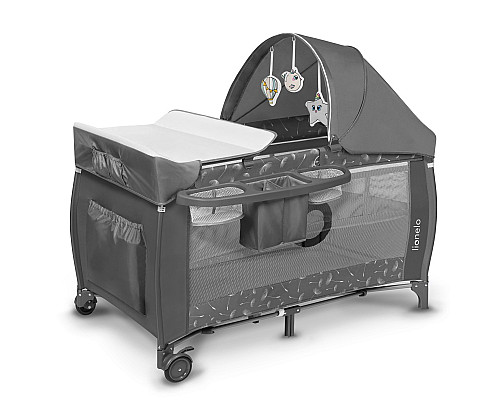 Ліжечко-манеж Lionelo SVEN PLUS  - сірий