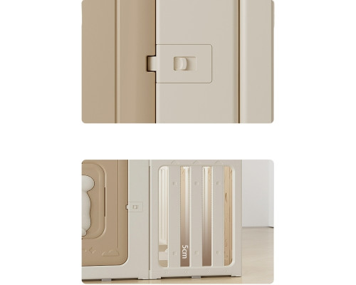 Дитячий манеж inSPORTline Doorino 150 x 180 x 100 см, бежевий