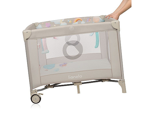 Манеж Lionelo MILLE PLUS GREY BEIGE 100 x 100 x 77 см - бежевий