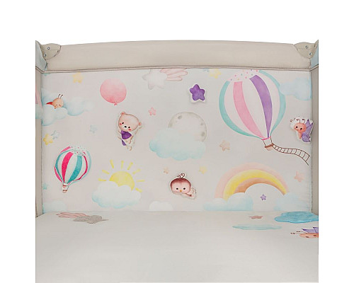 Манеж Lionelo MILLE PLUS GREY BEIGE 100 x 100 x 77 см - бежевий