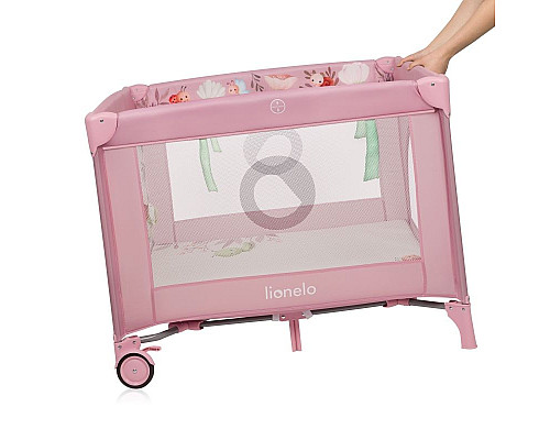 Манеж Lionelo MILLE PLUS PINK 100 x 100 x 77 см - рожевий