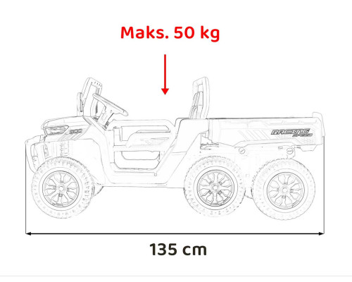 Дитяча акумуляторна машинка фермерська Speed 900 Чорна