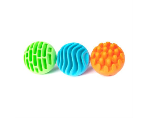 Прорізувач-брязкальце Fat Brain Toys Sensory Rollers Сенсорні кулі 3 шт. (F161ML)