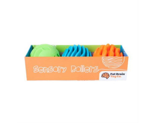 Прорізувач-брязкальце Fat Brain Toys Sensory Rollers Сенсорні кулі 3 шт. (F161ML)