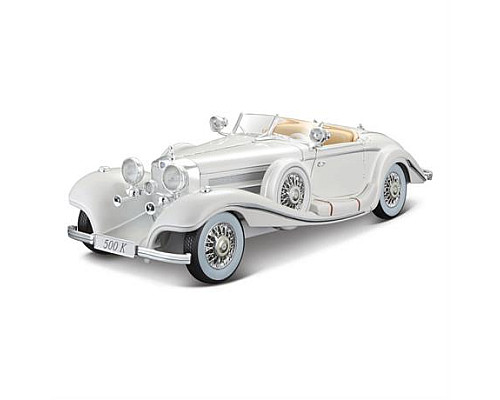 Автомодель Maisto 1936 Mercedes-Benz 500K Specialroadster 1:18 білий (36055 white) Автомодель Maisto 1936 Mercedes-Benz 500K Specialroadster 1:18 білий (36055 white)