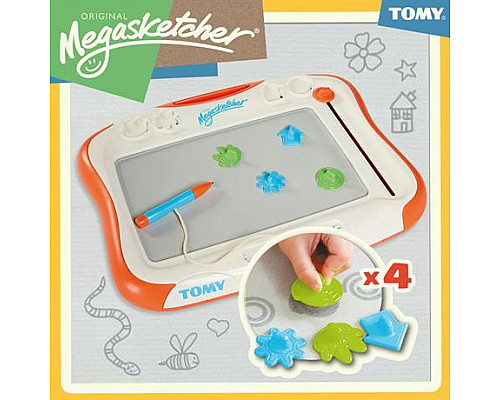 Магнітна дошка для малювання Megasketcher біло-помаранчевий (T6555)